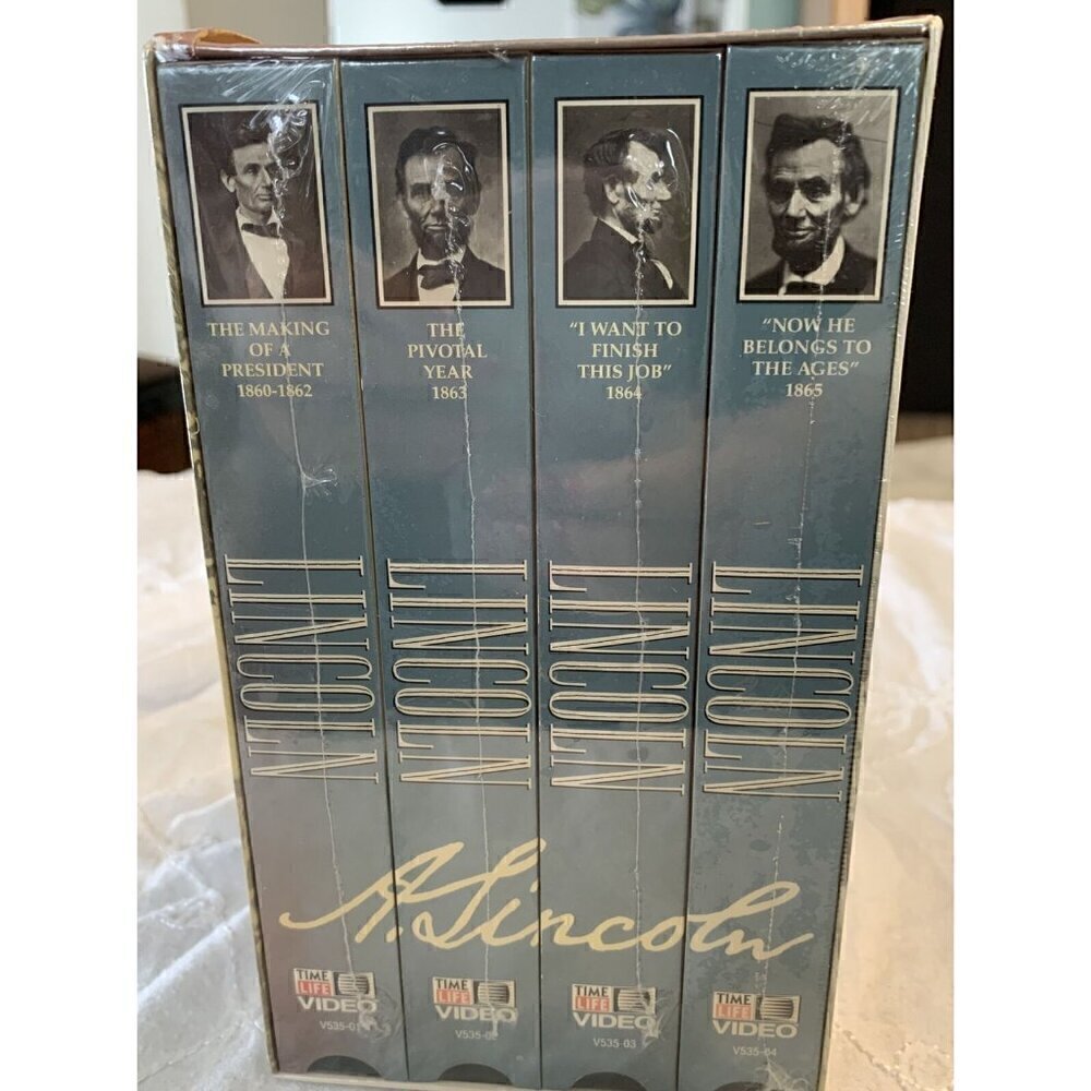 Lincoln A Film By Kunhardt Productions VHS Set Time Life Video 4 Tapes